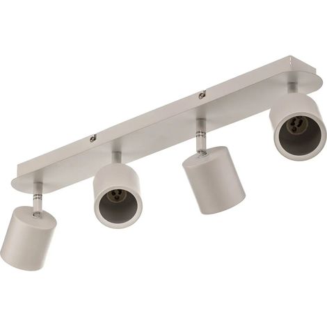 [GEBRAUCHT] B-Ware Modo Deckenspot Strahler Deckenlampe Leuchte Edelstahl Kunststoff Weiß 4 Flg