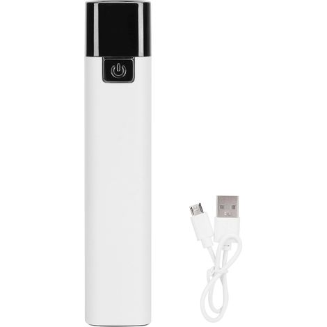 Kompakte LED-Taschenlampe, weiß, 300 lm, 500 mAh, USB-Ein-/Ausgang, tragbares Handy-Ladegerät, Camping, Wandern, 80 g (1/5)