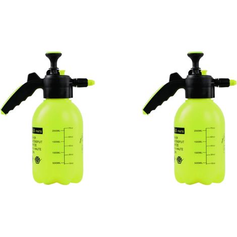 (2 L, 2 pièces) Pulvérisateur d'eau à pression manuelle de 2 L avec buse réglable pour jardin, désinfection et arrosage des plantes. (1/5)