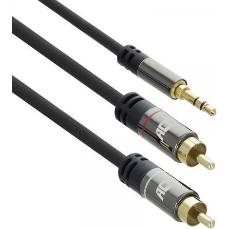 Cavo di collegamento audio da 3,5 mm a 2 x RCA 1,5 m (1/4)