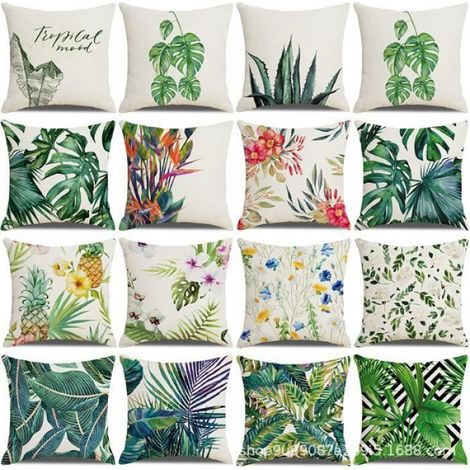 Taies d'oreiller - - 45x45 cm - Polyester - Blanc - Lavable (1/4)