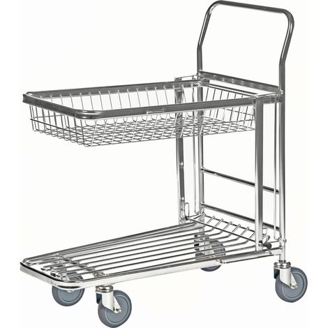 Carrello contenitore spesa 870 x 530 x 1010 carico 300Kg Kongamek KM4202-KB