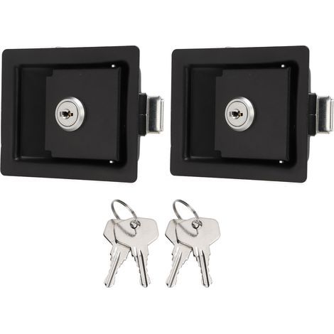 Ausla Verrouillage de Poignée RV, Verrouillage de Palette de de Boîte à Outils en Acier Inoxydable, 2 Pcs en Carbone en Acier Zinc Alliage embarqué en Panneau à Outils de la Boîte à pour Voiture de. (1/5)