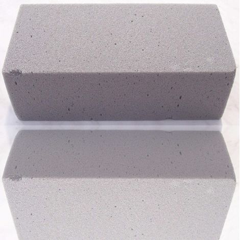 Trade Shop - Frischer Blumenschwamm, 2 Stück, hydrophile Schwämme, Silber, 23 x 11 cm, für Blumenhändler -