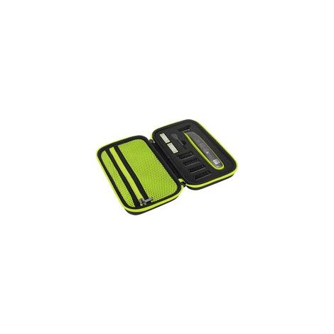Étui portable compatible avec le rasoir et tondeuse à barbe Philips OneBlade QP2520, QP2630, QP2530, QP2620, étui de voyage rigide (vert, sans rasoir, étui de rangement séparé)