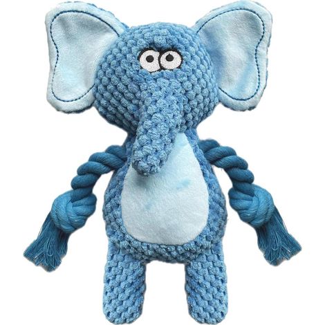 Jouet chien éléphant couineur à mâcher sécurisé chiot, jouet peluche interactif, stimulation mentale, anti-ennui et divertissement quotidien (1/4)
