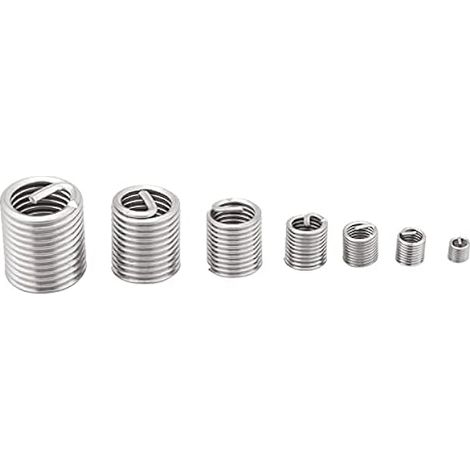 Kit De Réparation Filetage Manchon De Vis Fil Kit Réparation Filetage En Acier Inoxydable 60pcs M3 M4 M5 M6 M8 M10 M12 Gaine En Acier Fil Enroulé Type D'hélicoil (1/5)