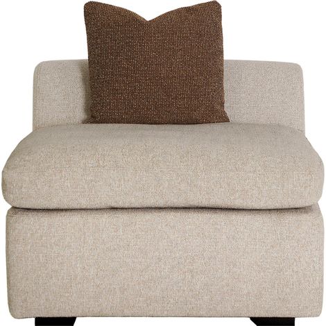 Module d'angle canapé contemporain en tissu - beige et marron (1/3)