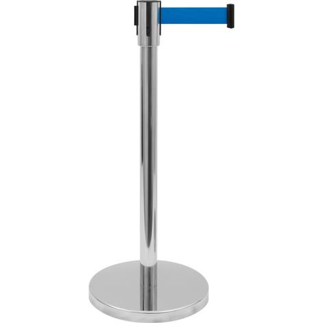 Poteau barrière - Inox - Ø360x915mm - Courroie 3m bleue - AF 306 SB - Saro