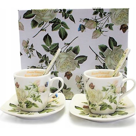 Juego de 2 tazas de espresso de 80 ml en caja, colección Tea Rose. (1/5)