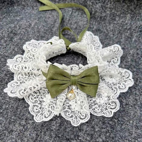 (vert)petit Bavoir Broderie Triangle Vtements La Mode Costume Avec Rglable Scraft Bavoirs Pour Animaux De Compagnie Chiens Accessoires Classique (1/3)
