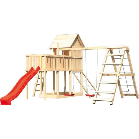 Akubi Stelzenhaus Frieda natur Rut. rot+DS+KG+ABP+Netzrampe