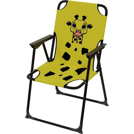 Kinder Campingstuhl Klappstuhl Tiermotiv-MKC6000-Giraffe (1/5)