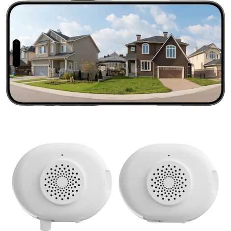 Cámara de seguridad, visión nocturna a todo color, comunicación bidireccional, 2K-2PACK (1/2)