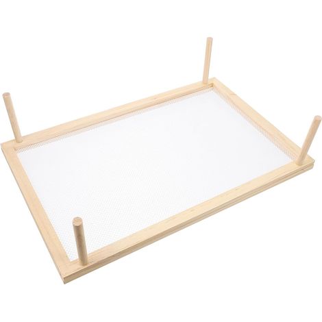 Égouttoir à Pâtes en Bois, Support Séchage Simple Couche, Étagère Compacte pour Préparation de Pâtes Fraîches à Domicile (1/5)