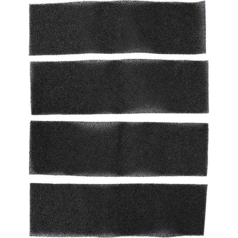 Lot 4 éponges filtre – charbon activé – pour filtre air AC4800 B FLT4825 – adsorption substances nocives / odorantes (1/5)