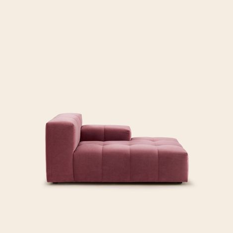 Méridienne modulable D en Effet capitonné en velours Opal UBERTO (1/4)