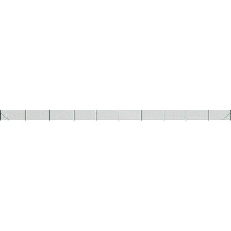 Maison Exclusive - Maschendrahtzaun mit Bodenflansch Grün 1,1x25