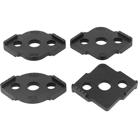 Gabarit de défonceuse à rayon de courbure, gabarit de défonceuse d'angle pour le fraisage du bois, 4 pièces (1/5)