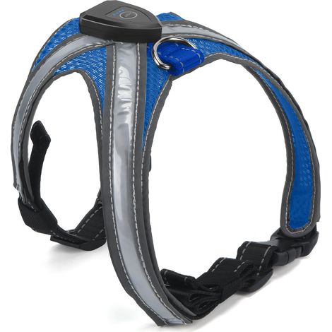 Filiyano-Harnais lumineux LED rechargeable par USB pour chien, harnais réfléchissant clignotant pour chiens de taille moyenne à grande, pour la