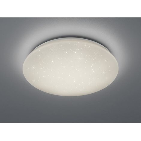 Dimmbare LED Deckenleuchte POTZ Sternenhimmel Kunststoff Weiß Ø 50cm IP44 (1/5)