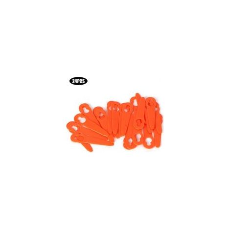 24 Pièces de Lames de Coupe pour Tondeuse à Gazon Orange Accessoires de Remplacement- (1/5)