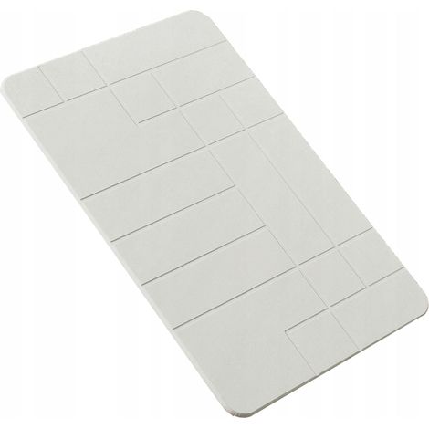 Tappetino da bagno in diatomite, ad asciugatura rapida, assorbente, 60x40 cm, beige chiaro.