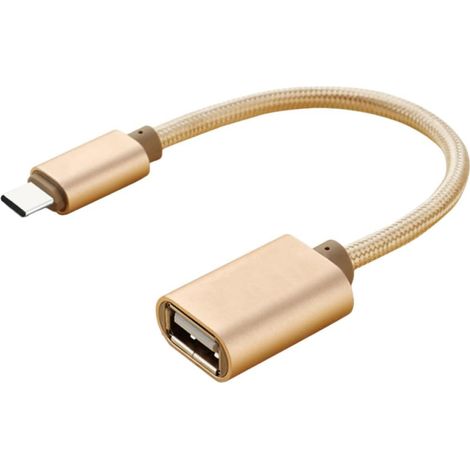 Adaptateur USB-c vers USB Type-c pour Transfert Superspeed et Charge Rapide, Câble en Alliage D'aluminium et Nylon Compatible Claviers, Souris, Tablettes et Ordinateurs Portables (1/5)