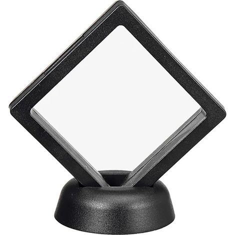 Boîte D'Affichage 3D - Cadre Flottant Avec Boîte À Ombres - Pour Pièces De Monnaie Et Bijoux - 16 X 15 Cm - Noir - 1 Pièce
