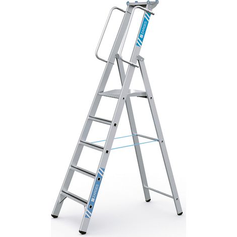 ZARGES, Escabeau en aluminium avec marche supérieure grand