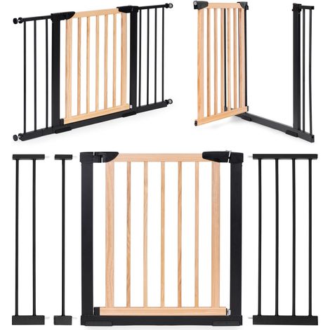 Barriera per cancello di sicurezza 74 130 cm per scale e porte metallo e legno pannelli aggiuntivi (1/5)