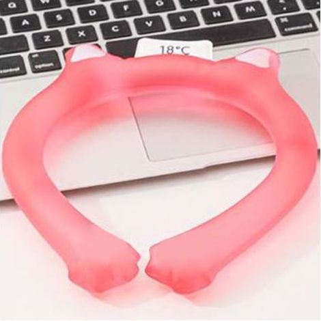 Collier de refroidissement pour le cou - Tube de gel portable pour sports d'été - Relief thermique neutre rouge TPU PCM - Modèle flexible pour hommes et femmes