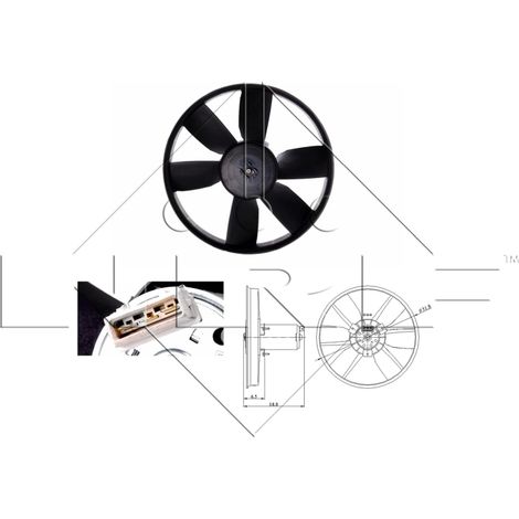 Ventilateur, refroidissement du moteur NRF 47401 SEAT 191959455AF 1H0959455B