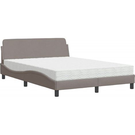 Lit double,Lit adulte,Lit avec matelas Dover taupe 120x200 cm tissu CFW458224 (1/5)