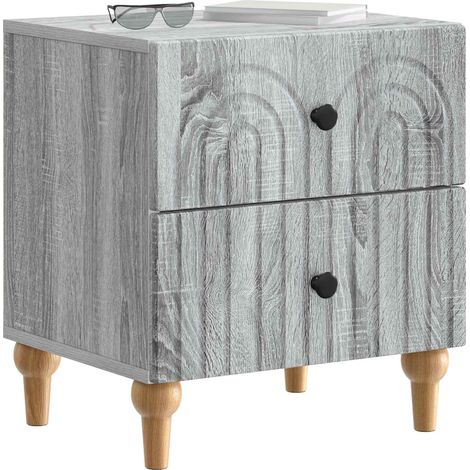 Maison Exclusive - Armadio da Notte 2 pcs Grigio Sonoma 43 x 34,5 x 48 cm