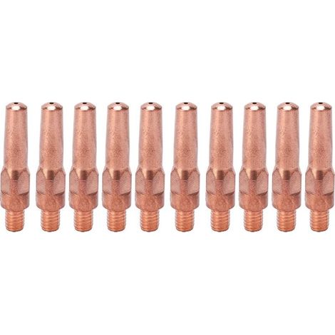Lot 10 pointes contact cuivre MIG – M6 – 8.8x40x1.2mm – pistolet soudage (1/5)