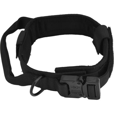 Hundeerziehungshalsband mit Nylon- und Eisenschnalle, Jagd- und Outdoor-Haustierzubehör, schwarz, Größe XL (1/5)