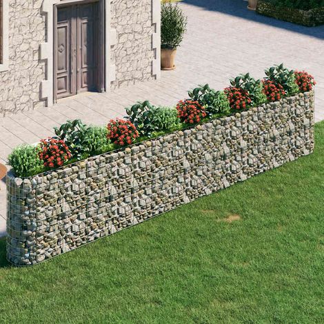 Lit surélevé à gabion-Jardinière en cage à pierre-Jardinière à gabion Fer galvanisé 540x50x100 cm (1/5)