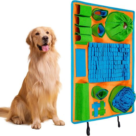 Kingsaid Snuffle Mat for Dogs Interactive Feeding Game for Boredom and Mental Stimulation Dog Feeding Mat Encourages Natural Foraging Skills and Slow Eating (1/5)
