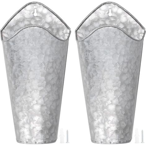Pot De Fleurs Suspendu, 2 Pièces, Jardinière Murale en Fer, Pot De Fleurs Suspendu pour la Décoration Intérieure Et Extérieure de la Maison, 9x15x30cm (1/5)