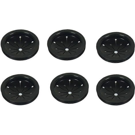 Lot de 6 protections pour broyeur d'évier, déflecteurs de rechange pour broyeur de déchets alimentaires (noir)-6pcs-Black
