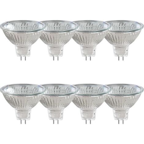 Pack de 8 Ampoules Halogènes Réflecteur GU5.3 20W 12V, Dimmable Projecteur, Spot Halogène MR16, 210LM, Blanc Chaud 2700K, 36 °Faisceaux, Base à 2 Broches, Lampe à Réflecteur [Classe énergétique C] (1/5)