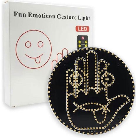 Voyant lumineux LED amusant à télécommande pour lunette arrière (1/4)