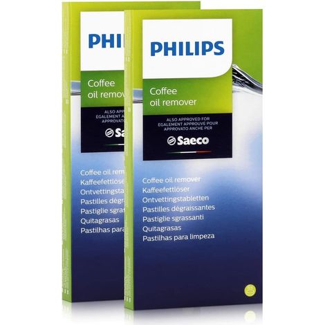 Philips Saeco Lot de 2 boîtes de 6 pastilles dégraissantes (1,6 g) pour machines à café