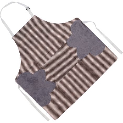 Tablier de cosmétique, tablier de manucure avec bavette réglable, fournitures pour ongles, cou nu marron, tablier de salon de beauté (1/5)