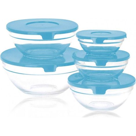 Bols de verre (5 pièces) - Bleu (1/5)