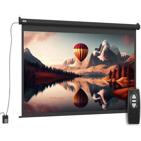 Écran vidéoprojecteur motorisé et électrique 84 Pouces, 4:3 4K HD, panneau de commande et télécommande