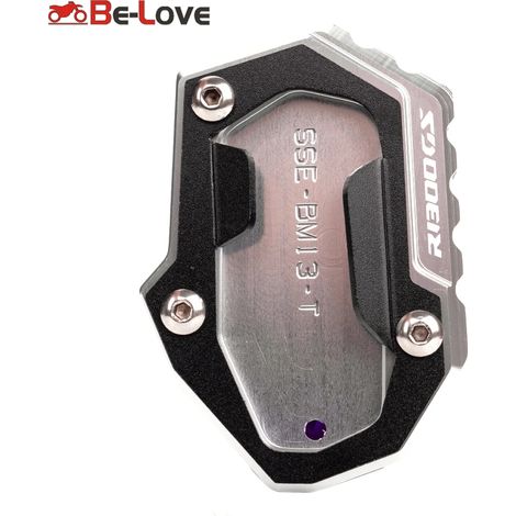 (Argent - R1300GS) Compatible avec BMW R1300GS R 1300 GS R 1300GS 2024 + Accessoires : béquille latérale, extension, support, porte-clés maxpower (1/4)