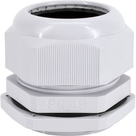 Presse-étoupe gris PG-48 - IP68 - Plastique - Plage de température -40°C/+85°C