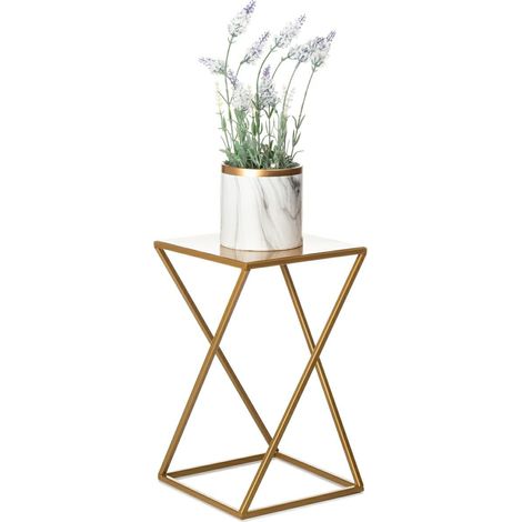 Portafiori moderno in oro da 40 cm (1/5)